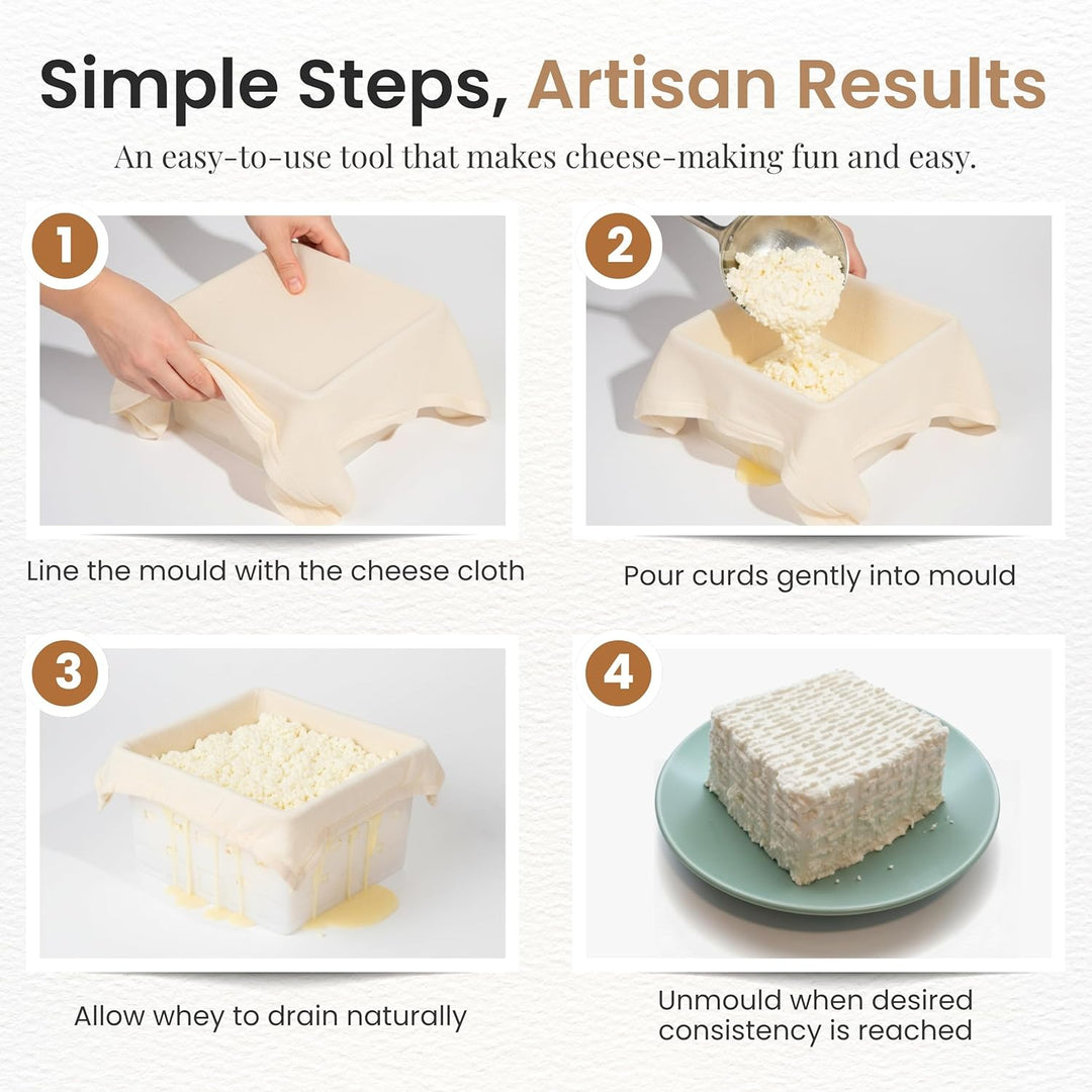 Cheese Mould Kit - Reusable Moulds for Making Your Own Cheese