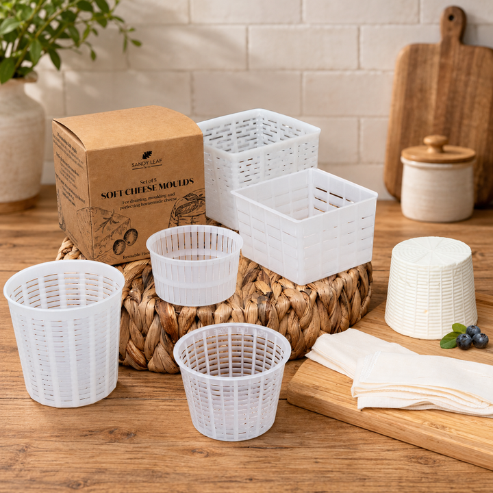 Cheese Mould Kit - Reusable Moulds for Making Your Own Cheese